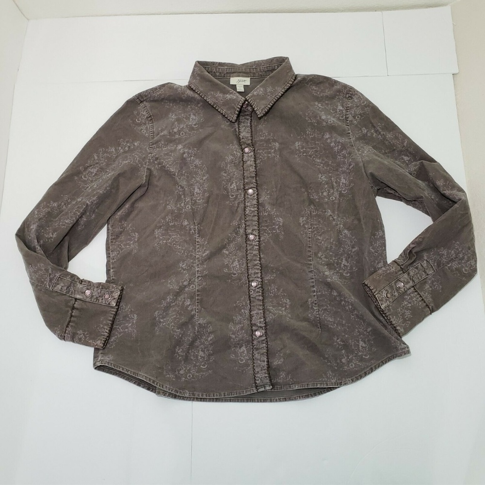 j jill button down corduroy shirt large